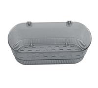 Riuulity Multifunctional Bathroom Shower Basket with Suction Cup, Sturdy Construction, Adapts to Various Storage Needs (Transparent Grey)