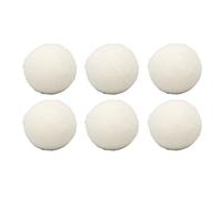 Riuulity Natural Wool Dryer Balls 6 Pack XL Premium Reusable Fabric Softener Shorten Drying Time Reduces Static Wrinkles with Storage Bag for Laundry (6cm)