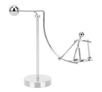 Riuulity Newtons Pendulum Cradle Metal Educational Toy for the Desktop Office Business Decoration (Skiing prince)