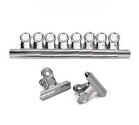 Riuulity Nice Performance Picture Clamp/Holder 10Pcs Stainless Steel Clamp/Holder for Drawing Board and Stationery, Spring-Loaded for Bills and Documents