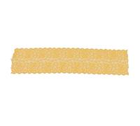 Riuulity Nylon Stretch Lace Fabric 10 Yards Soft Lace Ribbon Trim with 9 Inch Width for Sewing DIY Crafts Home Decor (Gold)