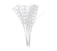Riuulity Pearl Beaded Stems 50pcs 4mm Beads Flexible Wire Floral Picks