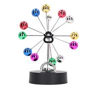 Riuulity Perpetual Motion Machine Desk Toy Perpetual Motion Ornament Decoration with Battery Powered Swinging for Home Office Tabletop Decor