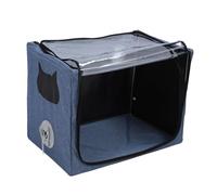 Riuulity Pet Nebulizer Box, Oxygen Chamber for Dogs Cats Small Animals Transparent Design Large Space Easy to Clean Foldable Lightweight with Nebulizer Oxygen Tube Holes