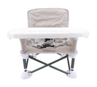 Riuulity Portable Folding Baby Chair, Compact Lightweight Travel Infant Feeding Chair for Camping Beach with Suitable for Indoor Activities, Made of High Grade Materials (Gray)