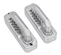 Riuulity Quiet Operation Double Sided Handle Combination Lock Easy to Use Mechanical Door Lock for Gate Home - Applicable for Lodging House, Storage Area - Silver