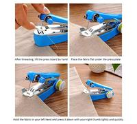 Riuulity Random Color Mini Handmade Sewing Machine Manual Operation Easy to Carry Works on All Fabrics 4.33X2.75X1.57 IN Perfect for Beginners and On-The-Go Repairs (Assorted Color)