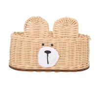 Riuulity Rattan Tissue Box Cover, Rustic Napkin Holder for Dining Table Decor Bathroom Accessories (Beige)