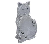 Riuulity Resin Cat Memorial Statue with Engravable Base 9 Inch for Pet Loss Gift