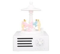 Riuulity Rotating Horse Speaker, Vintage Music Box with 360° Stereo Sound, Memory Card, AUX, for Car, Fitness, Outdoor, Karaoke, Live Streaming, Lawn