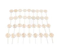 Riuulity Safe Wooden Hexagonal Watch Me Grow Succulent Tags with 3D Effect 36pcs for Plant Labeling