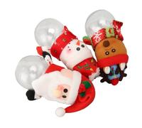Riuulity Santa Snowman Jar Christmas Candy Jars, Durable Plastic Storage Container, Transparent Design, Great Decoration For Xmas Party, Shops, Offices, Hotels, Ideal Xmas Holder