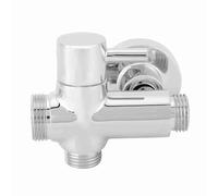 Riuulity Shower Diverter Valve Shower Diverter Valve Diverters Wall Mounted Brass 3 Way with Base G1/2 G3/4 Thread for Bathroom Hose Faucet