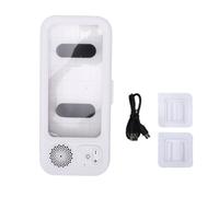 Riuulity Shower Phone Holder Bluetooth Speaker Case with Built in Speaker Touchscreen Support for Bathroom Music Videos Video Calls (White)