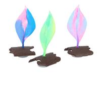 Riuulity Silicone Artificial Aquarium Decorations Realistic Soft Plant Leaves for Fish Tank Landscape Freshwater Saltwater