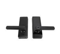 Riuulity Smart Biometric Door Handle Lock with Fingerprint Password Key APP Card Unlock for Secure Home Entry Aluminum Alloy for Most Door Types