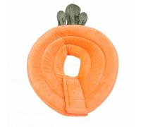 Riuulity Soft Pet Cone Collar Adjustable Cat Dog Recovery Collar for Post Surgery Elizabethan with Carrot Design Cotton Breathable (Orange Carrot)