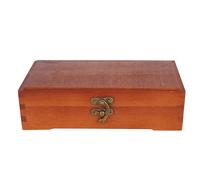 Riuulity Solid Wood Sketching Pencil Box Wooden Stationery Storage Case Vintage Paint Smooth Surface Floating Layer Design for Artists Kids Home Decor