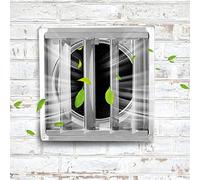 Riuulity Square Air Ventilation Channel with Active Slats - -Resistant Ventilation Cover for Inner Air Wind and Rainpot Density