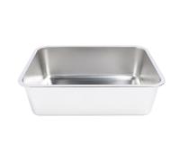 Riuulity Stainless Steel Cat Litter Box Large High Sides Rust Proof Odor Control Non Stick Smooth Surface Easy to Clean Open Top Design for Cats and Rabbits (50 * 35 * 15cm)