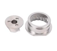 Riuulity Stainless Steel Conical Grinder Burr Set Replacement with Upgraded Grooves for Various Coffee Machines