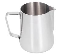 Riuulity Stainless Steel Frothing Pitcher 600ml with Thermometer Sticker | Food Grade 304 Steel, Ergonomic Spout, Dishwasher Safe, for Latte Art Cappuccino