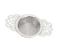 Riuulity Stainless Steel Tea Infuser Filter Strainer, Fine Mesh Bowl with Insulating Base for Brewing Leaves Tea Strainer Tea Filter Tea Infuser Leaf Strainer (Flower Style Color)