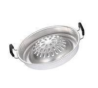 Riuulity Steak Grill Charcoal Pan BBQ Grill Hot Pot Barbecue Cooker Thai Cooking Double and Hot Pot with Adjustable Fire Control for Family Gathering Outdoor Picnic (Small)