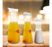Riuulity Stylish Acrylic Juice Bottle with Lid Break-Resistant Cold Water Jug for Pub Restaurant Use 1000ml (1600ml)