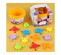 Riuulity Thorough Toy set: Pressed Jump Frogs with Cubes - Colorful Frog to Toys for Manual Eye Coordination, Applicable Sensory Knowledge for Interaction Between the Child's Child (#1)