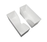 Riuulity Tissue Dispenser Box, Acrylic Facial Paper Organizer, Dryer Sheet Holder, Minimalist Lightweight for Desktop with Easy Storage for Bathroom, Kitchen, Studio (White)