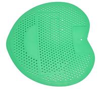 Riuulity Urinal Screen, Anti Blocking Splashproof Heart Shape Deodorizer, with Small Round Hole Design for Bathroom Office Restaurant (green)