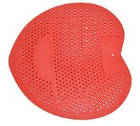 Riuulity Urinal Screen, Anti Blocking Splashproof Heart Shape Deodorizer, with Small Round Hole Design for Bathroom Office Restaurant (Red)