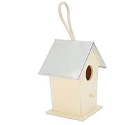 Riuulity Wooden Bird House for Outdoor Garden, Bluebird Nesting Box with | Rustic Wood Finish, Rot-resistant Cedar, Pole or Flush Mount, Suitable for Bluebirds and Small Birds