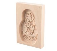 Riuulity Wooden Cookie Cutters for Baking, Handmade Biscuit Molds with
