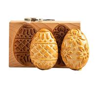 Riuulity Wooden Cookie Cutters for Baking, Handmade Biscuit Molds with (#6)
