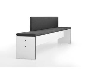 Riva Bench with Backrest L Anthracite Conmoto - 4260476340291