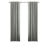 Riva Home Atlantic Eyelet Ringtop Curtains - Grey - 168 x 229cm - Grey - 100% Polyester