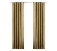 Riva Home Atlantic Eyelet Ringtop Curtains - Ochre - 117 x 183cm - Ochre - 100% Polyester