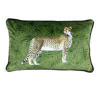 Riva Home Cheetah Forest Cushion Cover - Green - Green - 30 x 50cm