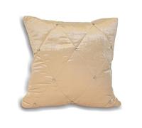 Riva Home Diamante Stateen Velvet Cushion Cover, Cream, 45 x 45 Cm