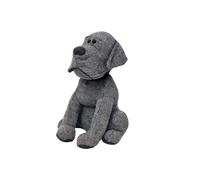 Riva Home Door Stop Dog Herringbone Grey
