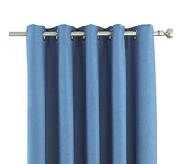 RIVA Home Eclipse Blackout Eyelet Curtains - 2 Panels - Width x Drop - 229 x 183cm (90 x 72) - Denim