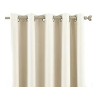 Riva Home Eclipse Blackout Eyelet Curtains - Ivory - Ivory - 46 x 54in (117 x 137cm)