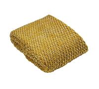 Riva Home Elina Throw, Crochet Inspired Knit, Acrylic, Ochre