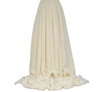 Riva Home Empress Faux Fur Throw - Cream - 140 x 200cm - Cream - 100% Polyester