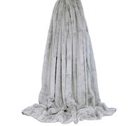 Riva Home Empress Faux Fur Throw - Grey - 140 x 200cm - Grey - 100% Polyester