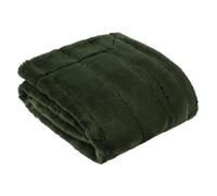 Riva Home Empress Faux Fur Throw - Pine - 140cm x 200cm - Pine - 100% Polyester