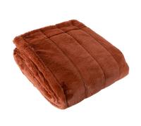 Riva Home Empress Faux Fur Throw - Rust - 140 x 200cm - Rust - 100% Polyester