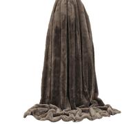 Riva Home Empress Faux Fur Throw - Taupe - 140 x 200cm - Taupe - 100% Polyester